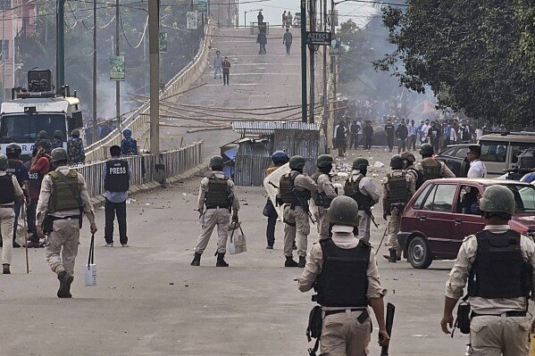 Image of security personnel in Manipur